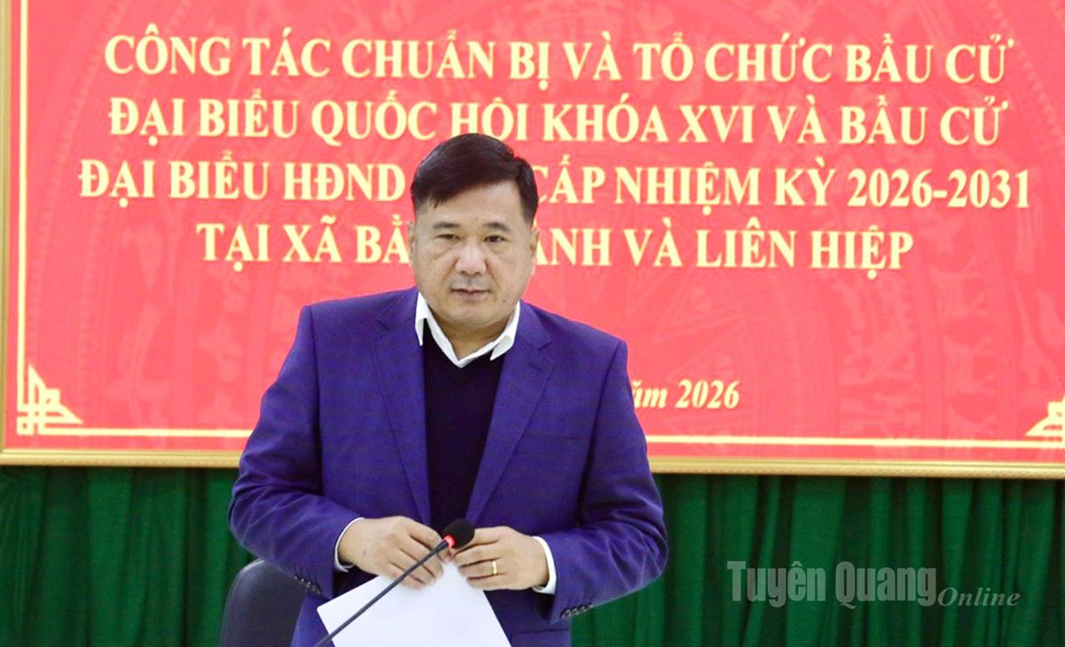 Đoàn kiểm tra Ủy ban bầu cử tỉnh kiểm tra công tác chuẩn bị và tổ chức bầu cử tại các địa phương