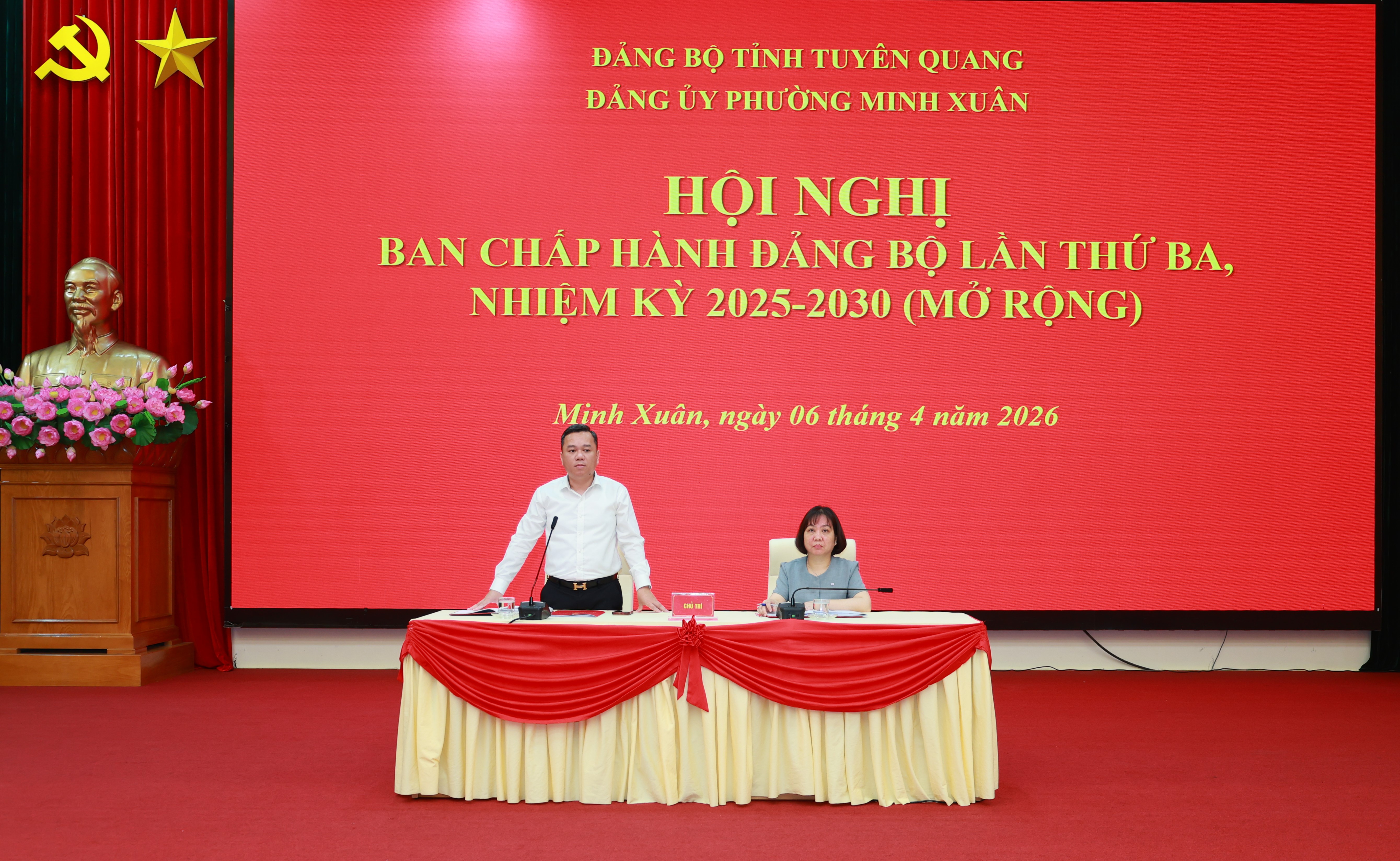 Đảng ủy phường Minh Xuân triển khai nhiệm vụ quý 2 năm 2026