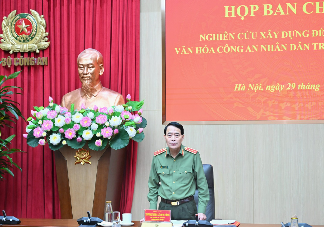 PHIÊN HỌP THỨ NHẤT BAN CHỈ ĐẠO NGHIÊN CỨU, XÂY DỰNG ĐỀ ÁN PHÁT TRIỂN VĂN HÓA CÔNG AN NHÂN DÂN TRONG KỶ NGUYÊN MỚI