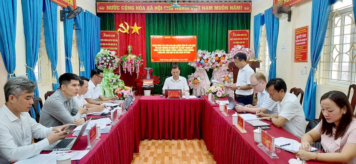 Đoàn công tác Ban Nội chính Tỉnh ủy làm việc với xã Giáp Trung và Bắc Mê