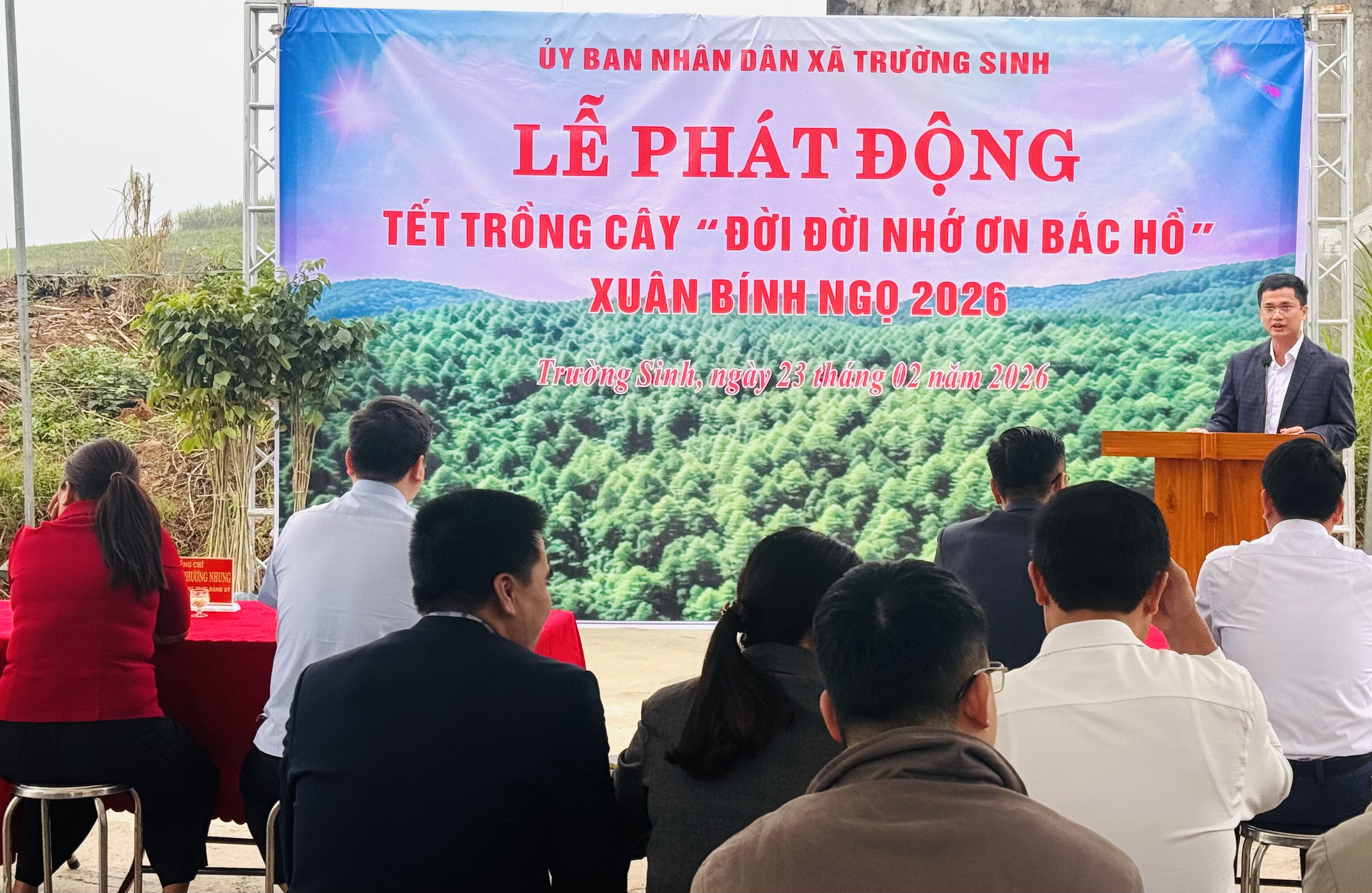 Ủy ban nhân dân xã Trường Sinh tổ chức Lễ phát động "Tết trồng cây đời đời nhớ ơn Bác Hồ" xuân Bính ngọ năm 2026