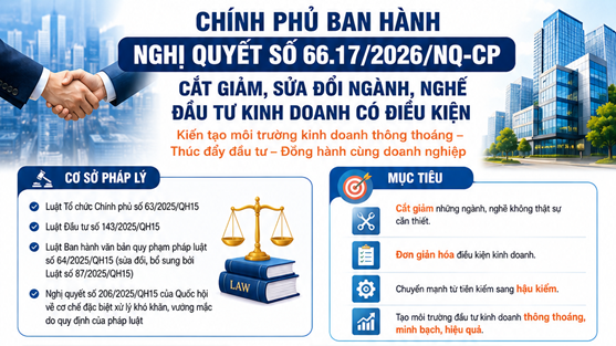 Chính phủ ban hành Nghị quyết về cắt giảm, sửa đổi ngành, nghề đầu tư kinh doanh có điều kiện