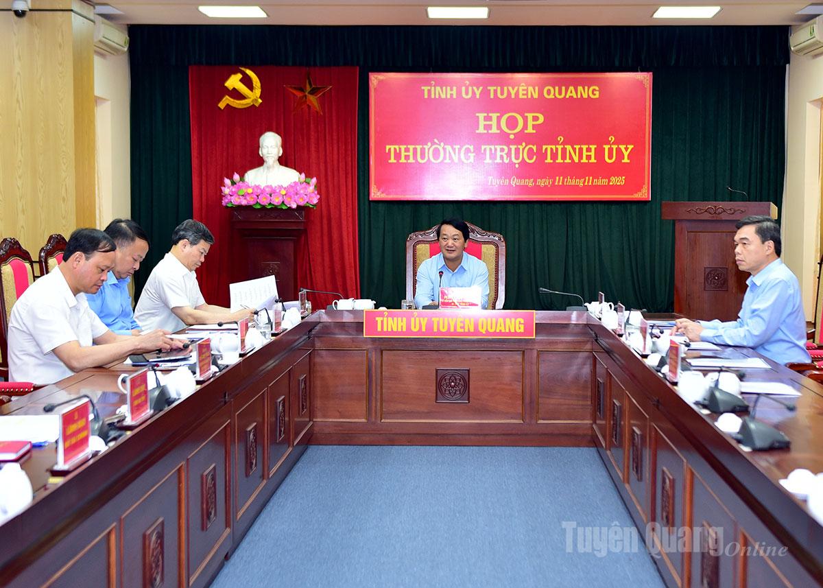 Thường trực Tỉnh ủy họp cho ý kiến các nội dung công việc theo thẩm quyền