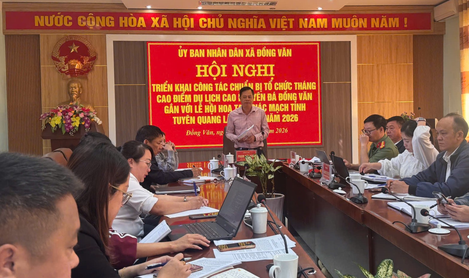 Đồng Văn khẩn trương triển khai công tác chuẩn bị cho tháng cao điểm du lịch và Lễ hội Hoa Tam Giác Mạch năm 2026