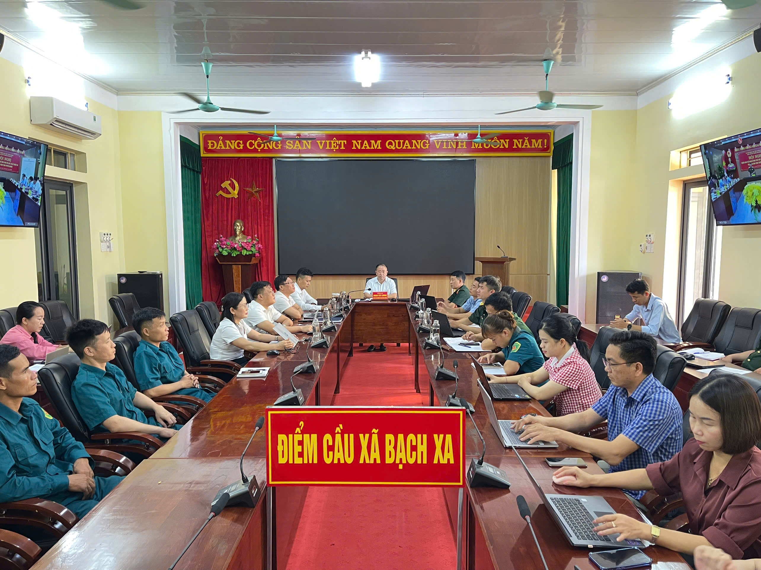 XÃ BẠCH XA THAM DỰ HỘI NGHỊ TRỰC TUYẾN TRIỂN KHAI KẾ HOẠCH ỨNG PHÓ SỰ CỐ THIÊN TAI NĂM 2026