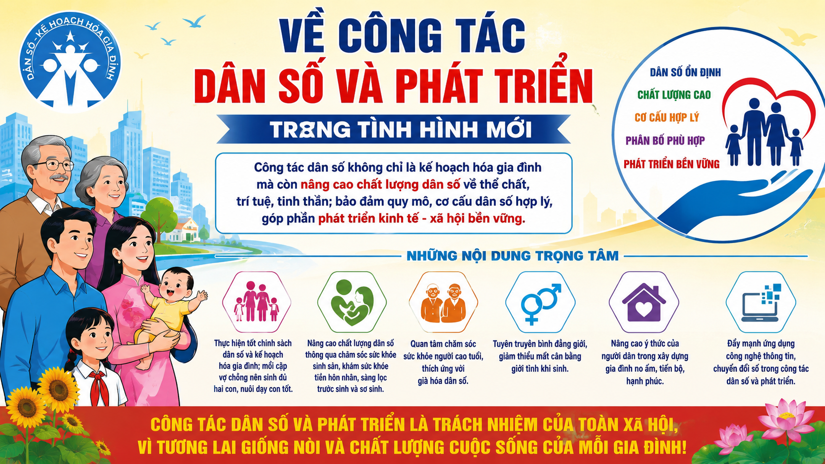 CÔNG TÁC DÂN SỐ VÀ PHÁT TRIỂN TRONG TÌNH HÌNH MỚI