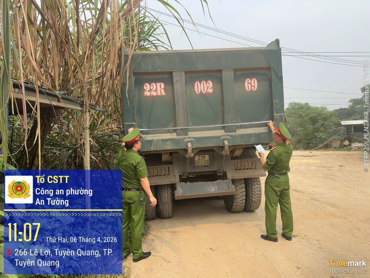 CÔNG AN PHƯỜNG AN TƯỜNG TRIỂN KHAI TỔNG RÀ SOÁT XE TẢI TỰ ĐỔ, SƠ MI RƠ MOOC TẢI TRỌNG TỪ 15 TẤN TRỞ LÊN