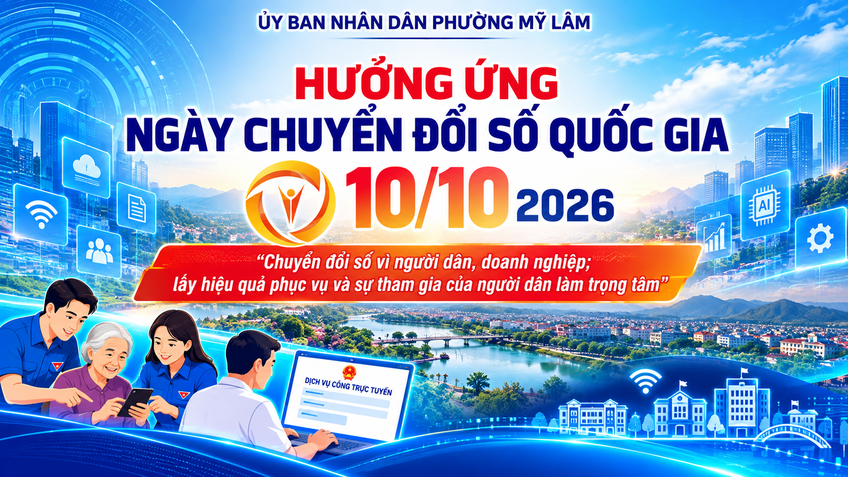 PHƯỜNG MỸ LÂM HƯỞNG ỨNG NGÀY CHUYỂN ĐỔI SỐ QUỐC GIA 10/10/2026