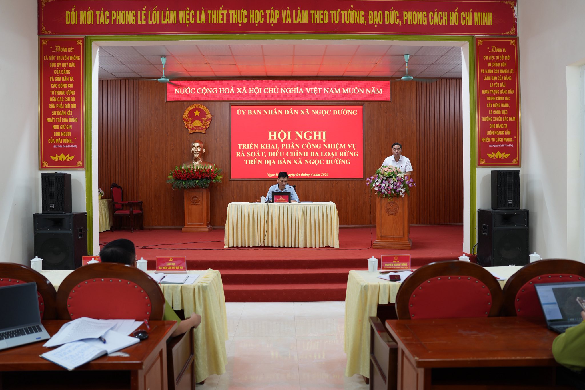Họp triển khai, phân công nhiệm vụ Tổ rà soát điều chỉnh 3 loại rừng trên địa bàn xã Ngọc Đường