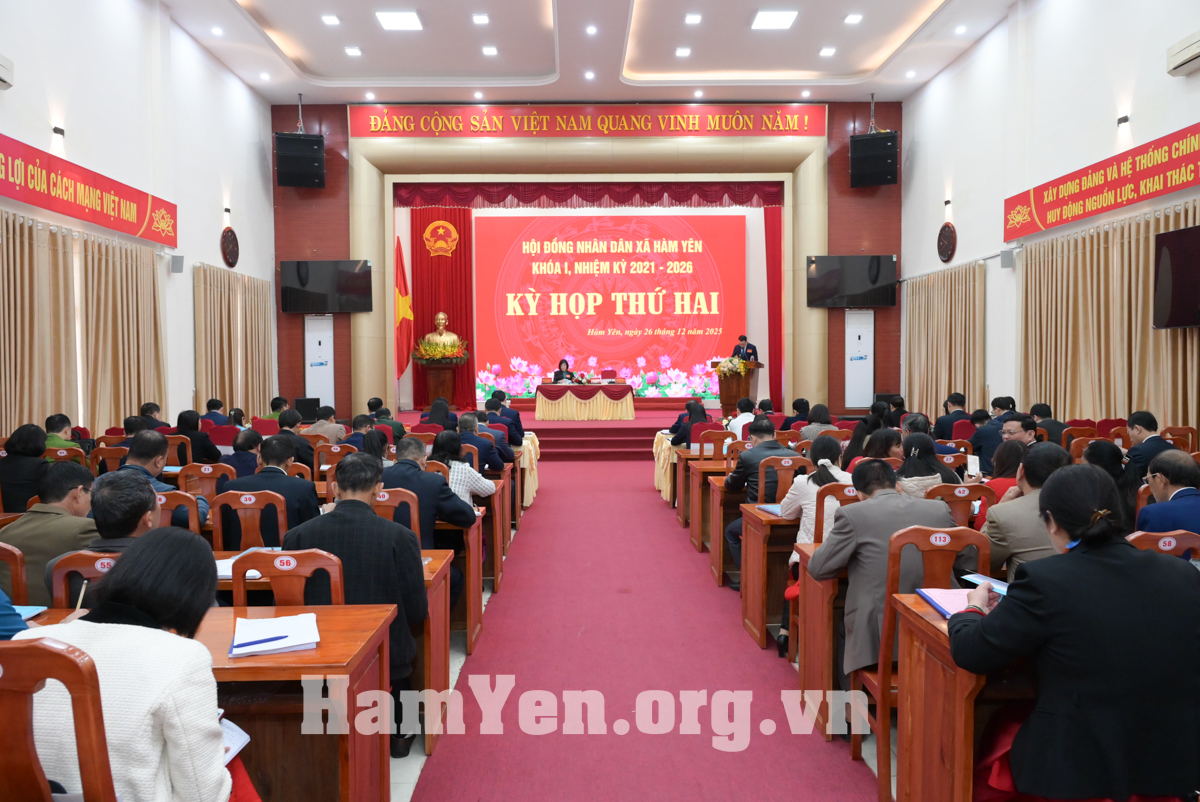 Kỳ họp thứ Hai HĐND xã Hàm Yên khóa I, nhiệm kỳ 2021–2026 thành công tốt đẹp