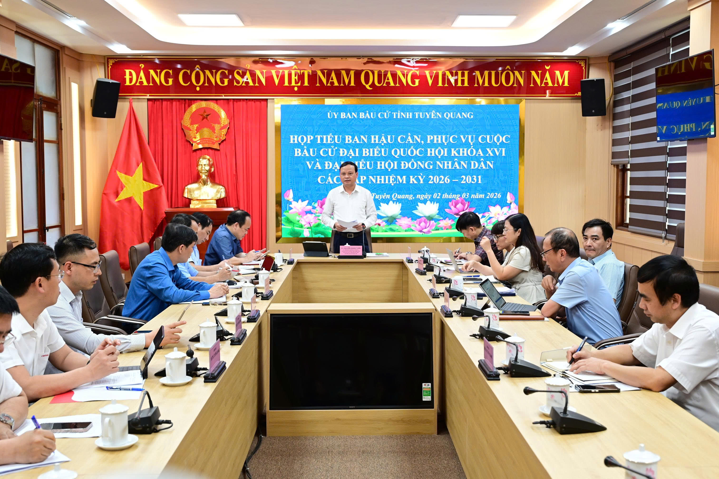 Họp Tiểu ban hậu cần phục vụ cuộc bầu cử đại biểu Quốc hội khóa XVI và đại biểu HĐND các cấp nhiệm kỳ 2026 - 2031