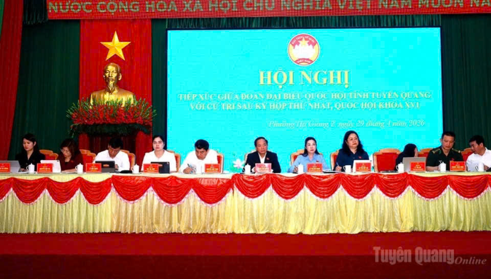 Xã Tân An tham dự Hội nghị trực tuyến Đoàn đại biểu quốc hội tỉnh Tuyên Quang tiếp xúc cử tri sau Kỳ họp thứ Nhất, Quốc hội khóa XVI