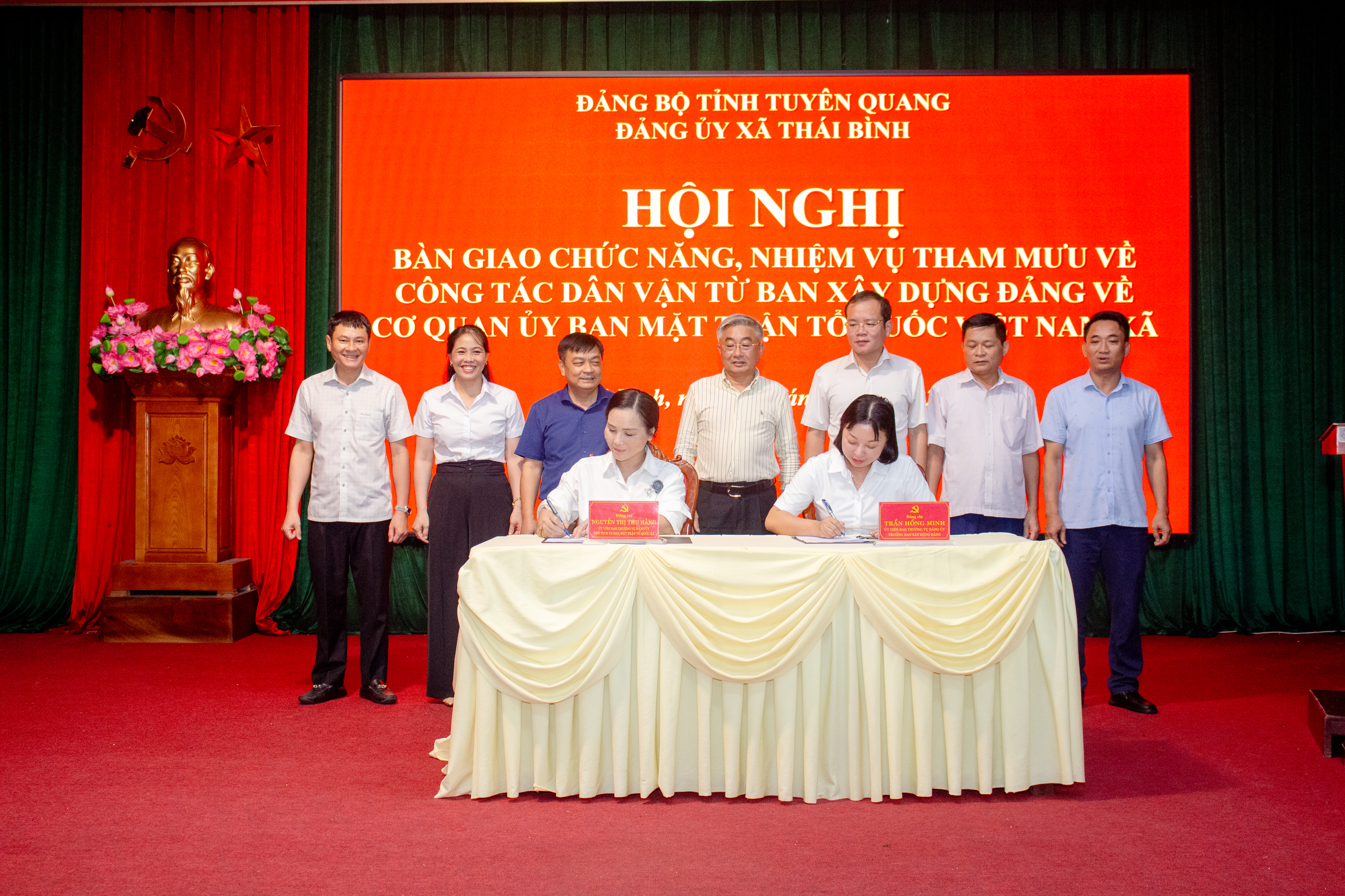 Xã Thái Bình bàn giao chức năng, nhiệm vụ tham mưu về công tác dân vận