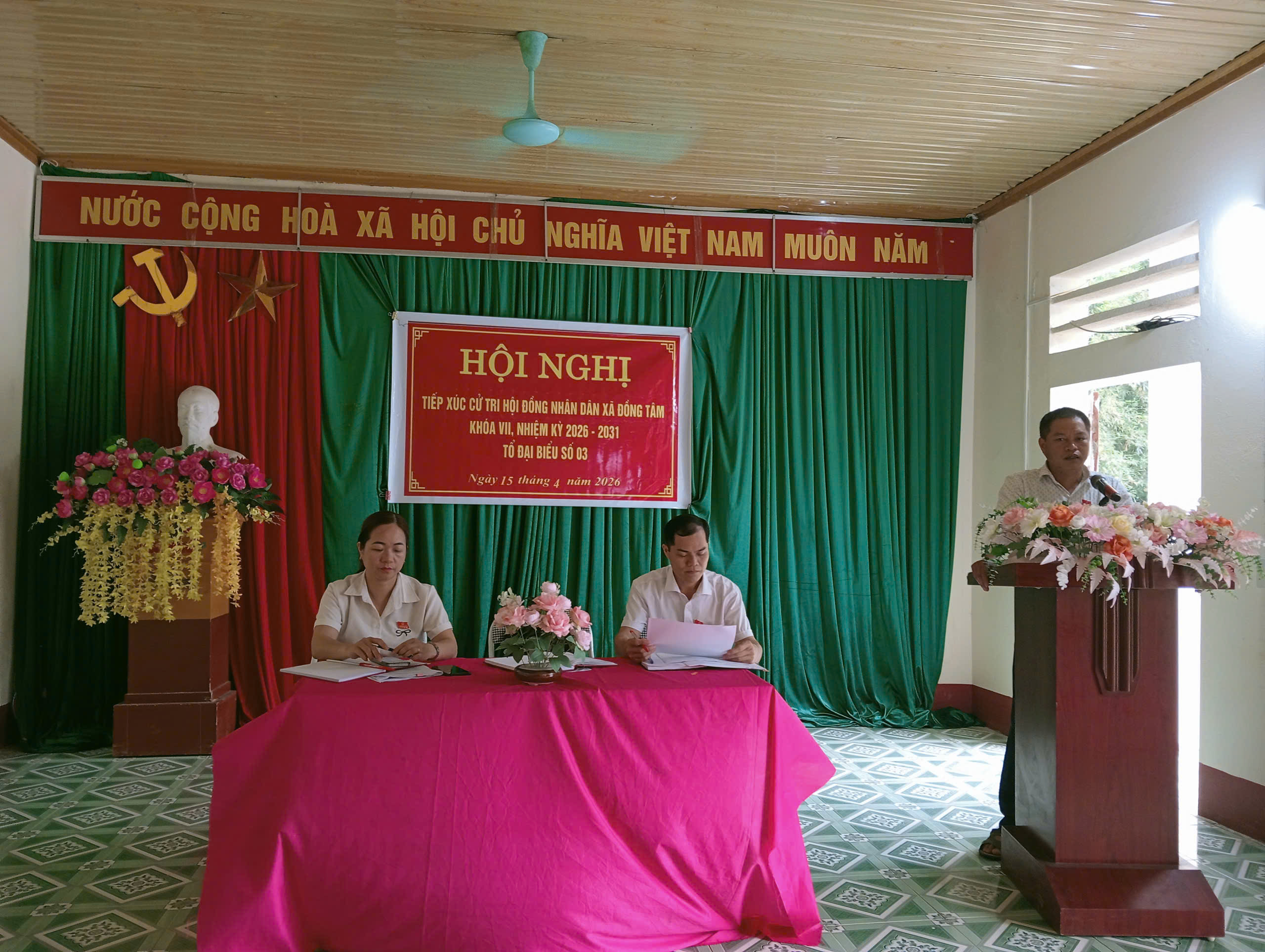 Thực hiện Kế hoạch số 37/KH-TTHĐND ngày 06/4/2026 của thường trực HĐND xã Đồng Tâm về Hội nghị tiếp xúc cử tri sau kỳ họp thứ nhất HĐND xã khóa VII, nhiệm kỳ 2026-2031;