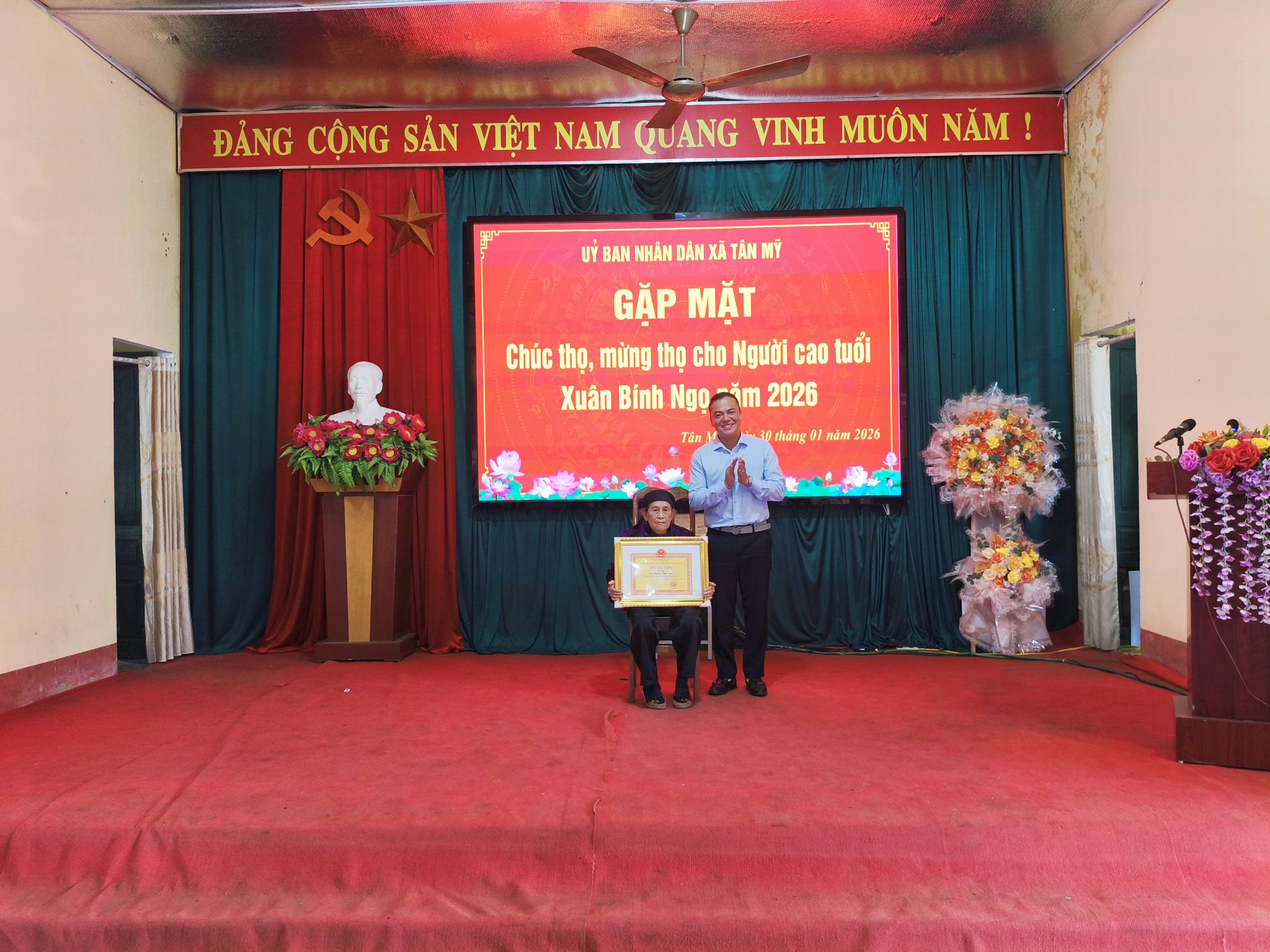 TÂN MỸ TRANG TRỌNG TỔ CHỨC LỄ CHÚC THỌ, MỪNG THỌ NGƯỜI CAO TUỔI NĂM 2026