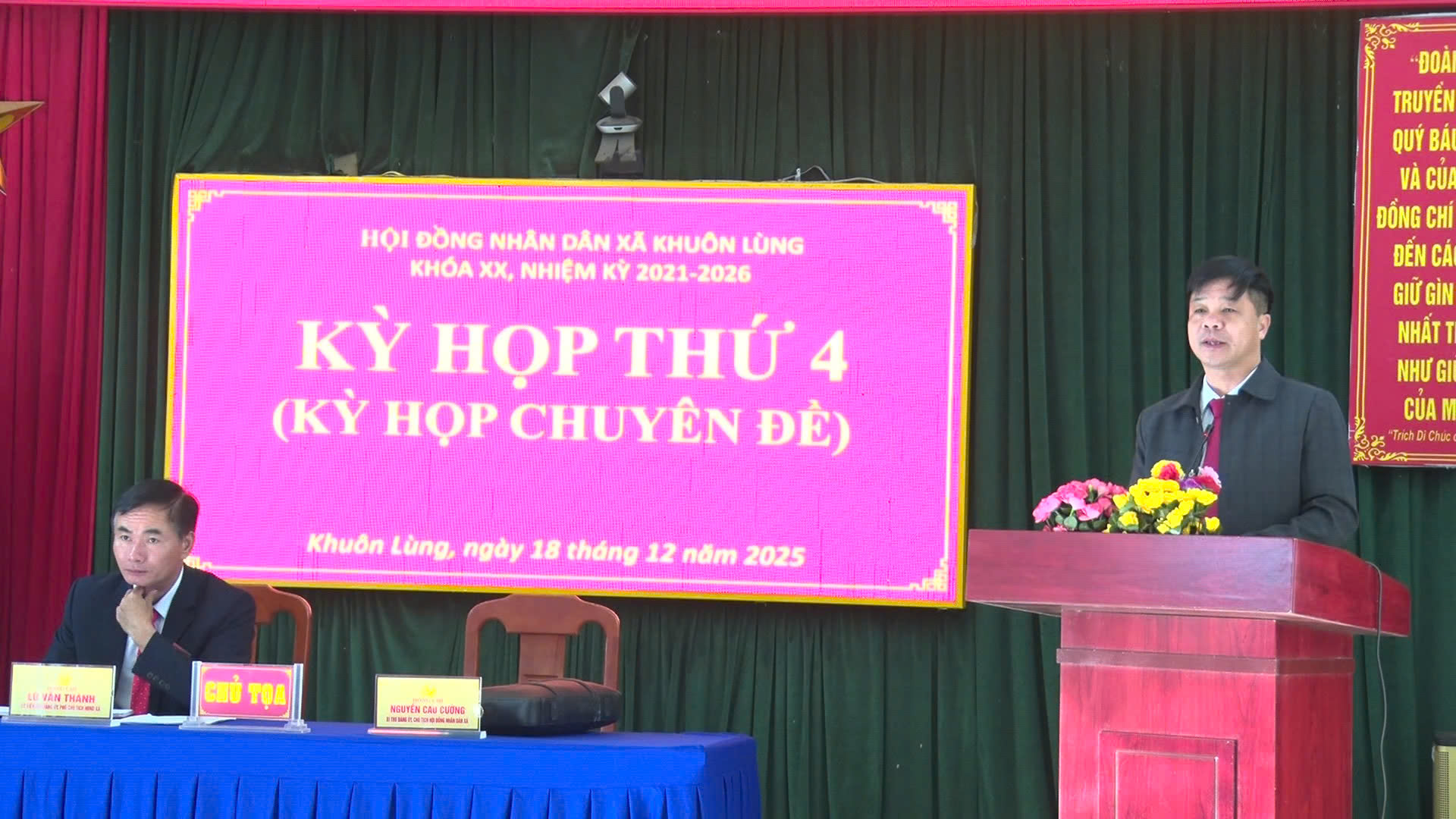 KỲ HỌP CHUYÊN ĐỀ LẦN THỨ TƯ HỘI ĐÔNG NHÂN DÂN XÃ KHUÔN LÙNG KHOÁ XX, NHIỆM KỲ 2021 – 2026