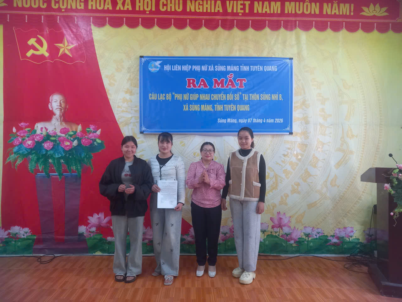 Sủng Máng ra mắt mô hình “Phụ nữ giúp nhau chuyển đổi số”