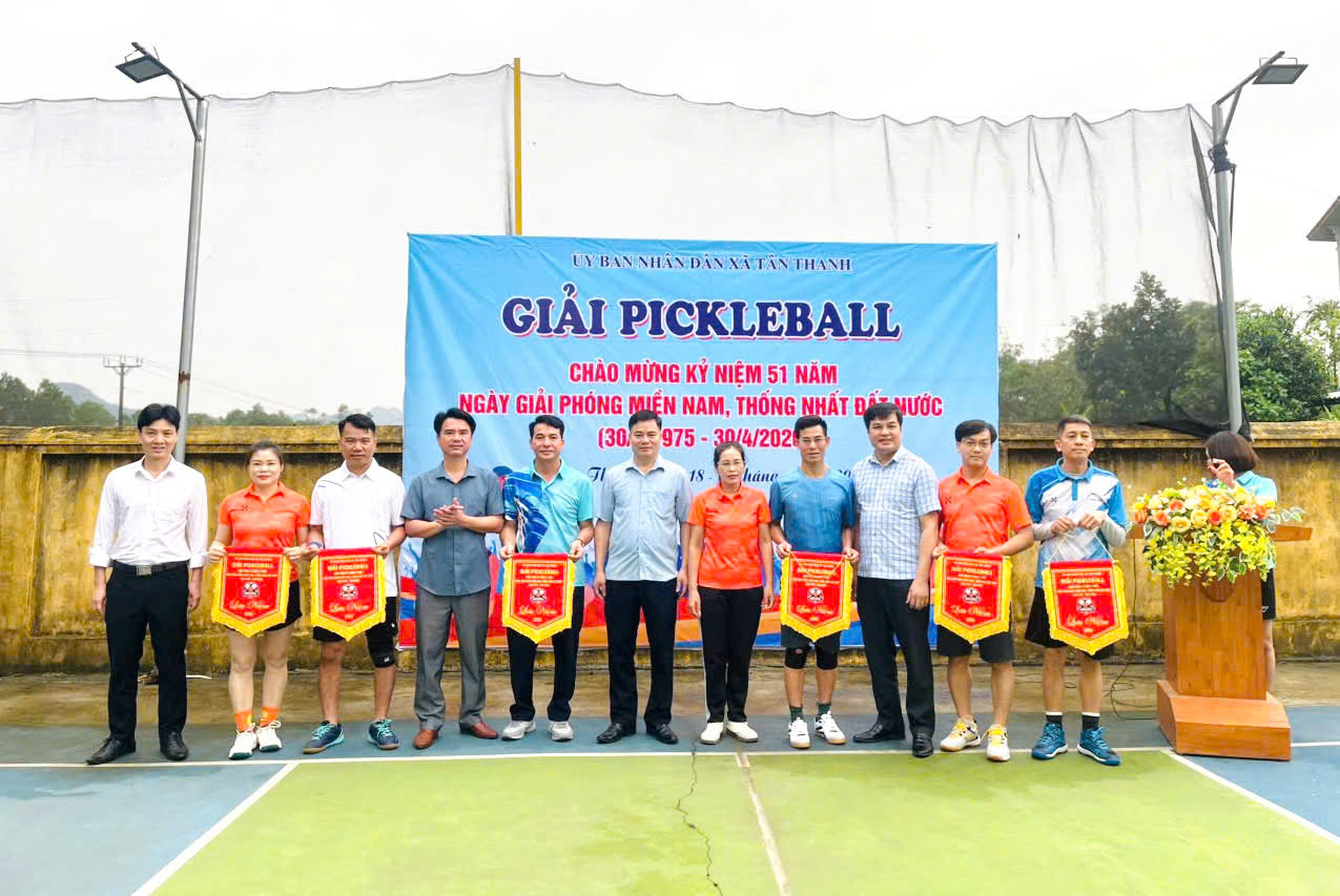 12 đôi vận động viên đạt Giải Pickleball xã Tân Thanh năm 2026