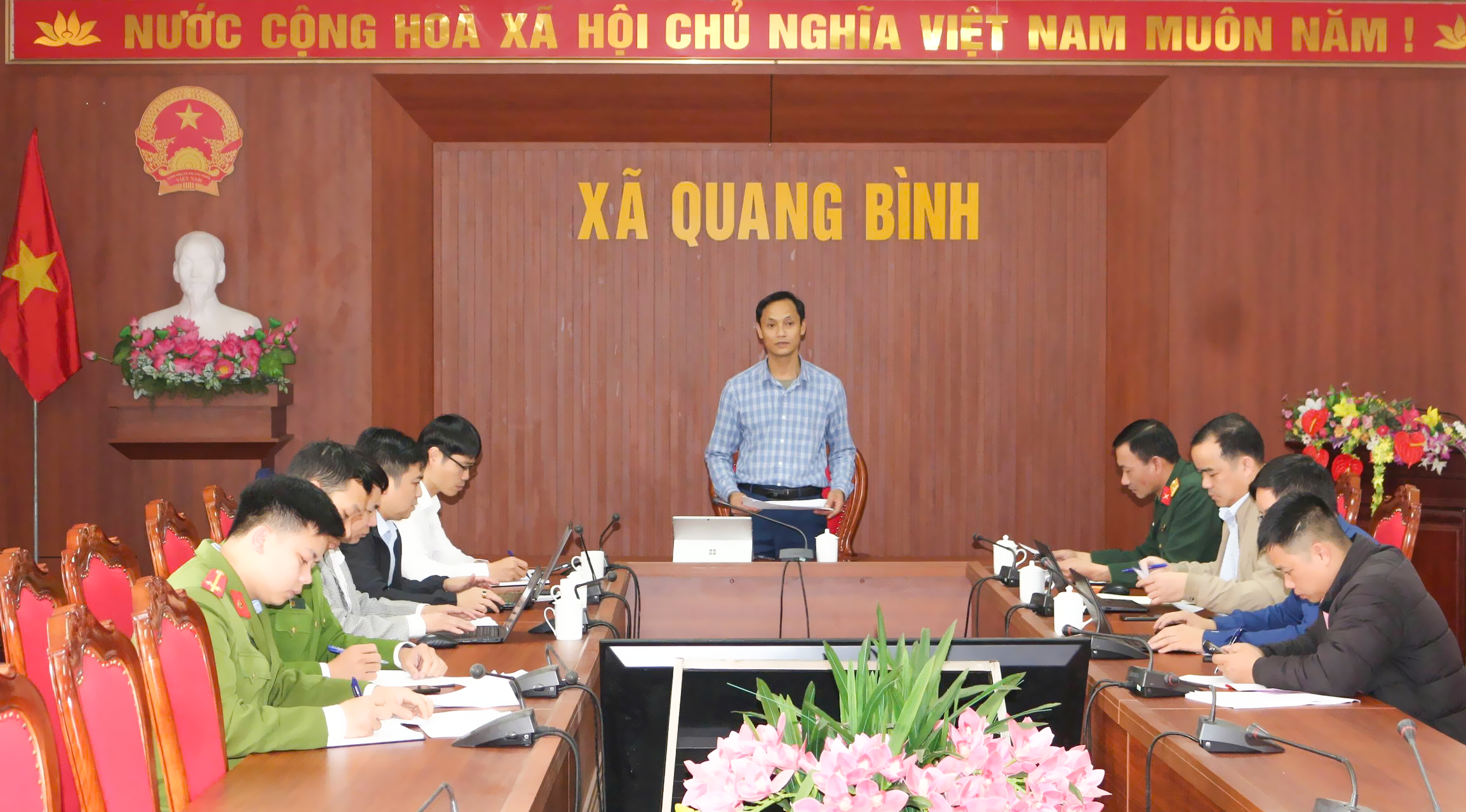 Xã Quang Bình (Tuyên Quang) tổ chức họp Hội đồng Nghĩa vụ quân sự lần thứ 3