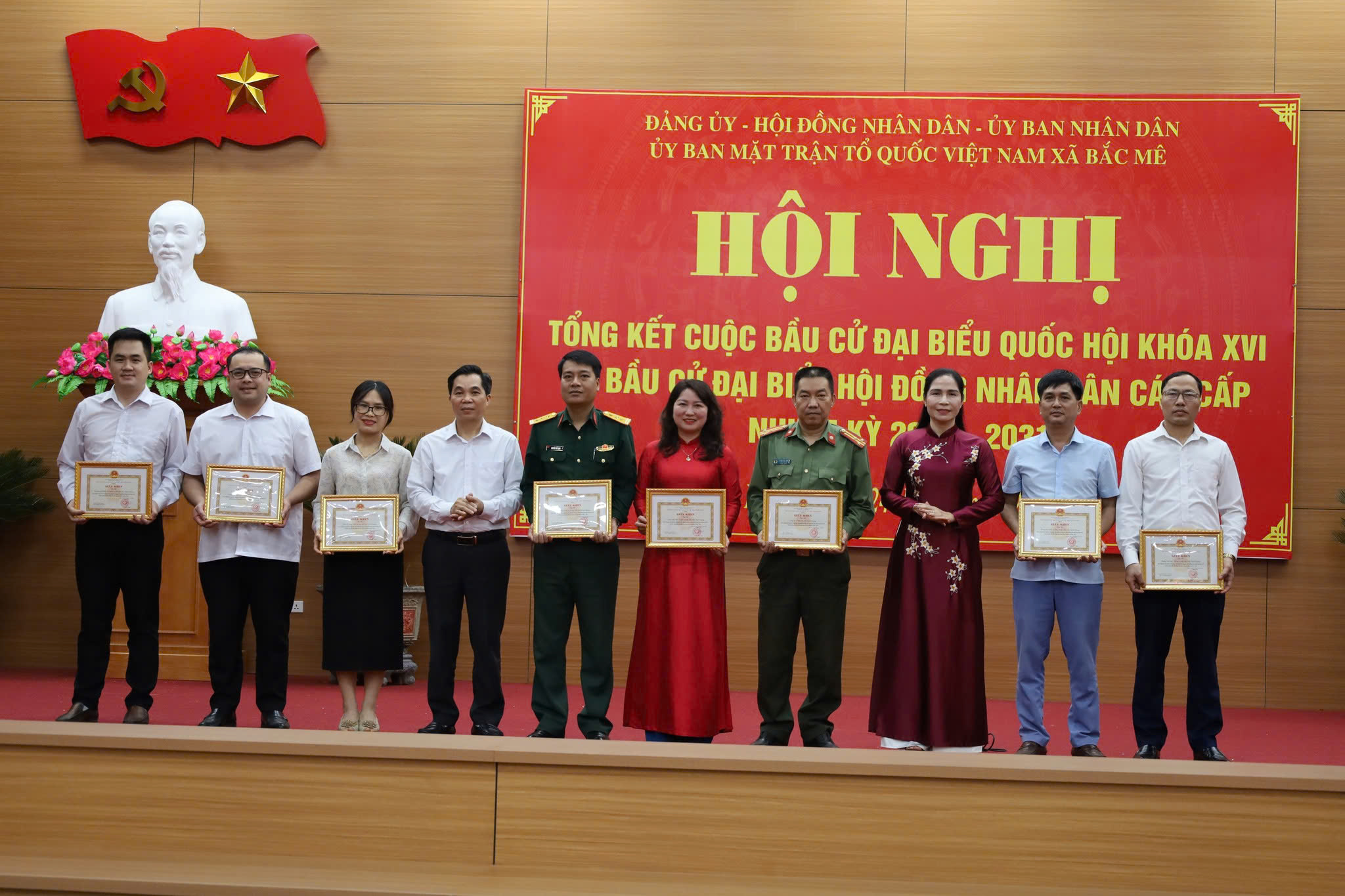 Hội nghị tổng kết công tác bầu cử tại xã Bắc Mê