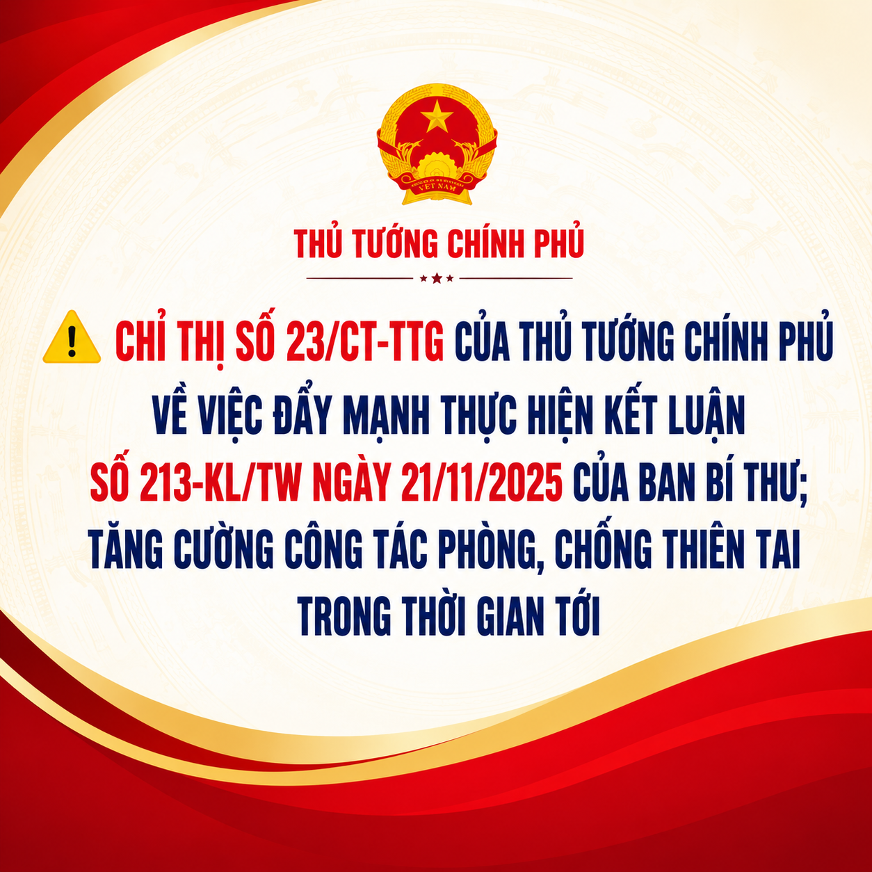 Chính phủ chỉ đạo tăng cường công tác phòng, chống thiên tai trong thời gian tới