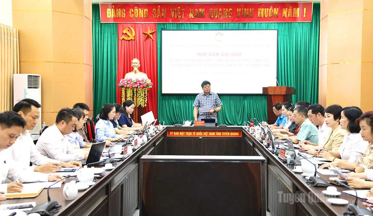 Đẩy mạnh đổi mới sáng tạo và chuyển đổi số trong hoạt động của Cơ quan Ủy ban MTTQ Việt Nam tỉnh