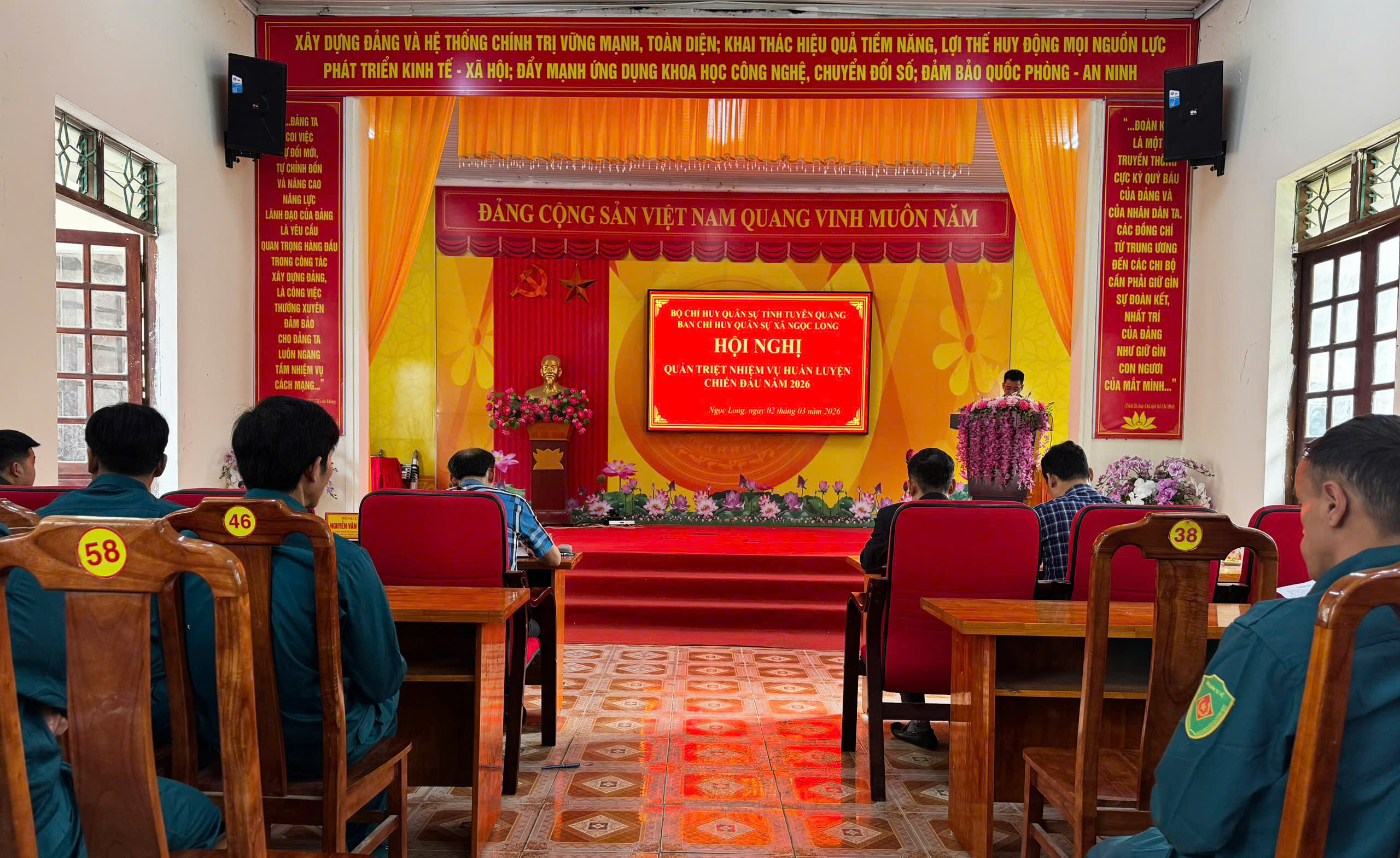 Xã Ngọc Long tổ chức Hội nghị quán triệt nhiệm vụ huấn luyện chiến đấu năm 2026