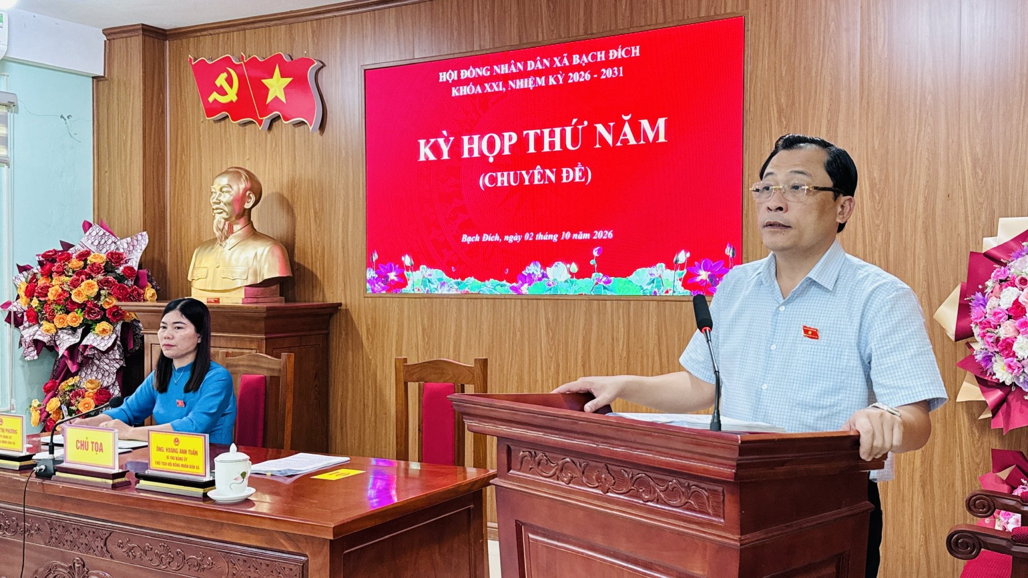 HĐND XÃ BẠCH ĐÍCH KHAI MẠC KỲ HỌP THỨ NĂM (CHUYÊN ĐỀ), KHÓA XXI, NHIỆM KỲ 2026–2031