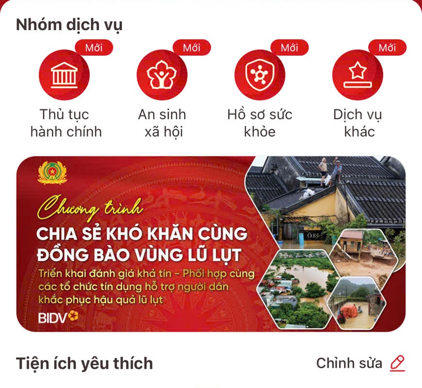 V/v triển khai chương trình chung tay cứu trợ khẩn cấp đồng bào bị ảnh hưởng bởi lũ lụt trên nền tảng VNeID năm 2025