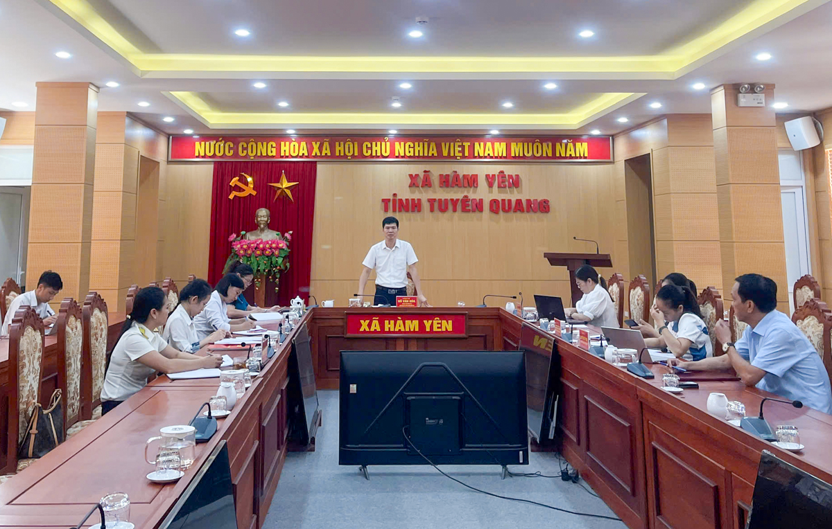 UBND xã Hàm Yên tổ chức Hội nghị đánh giá kết quả thực hiện Nghị quyết số 68-NQ/TW