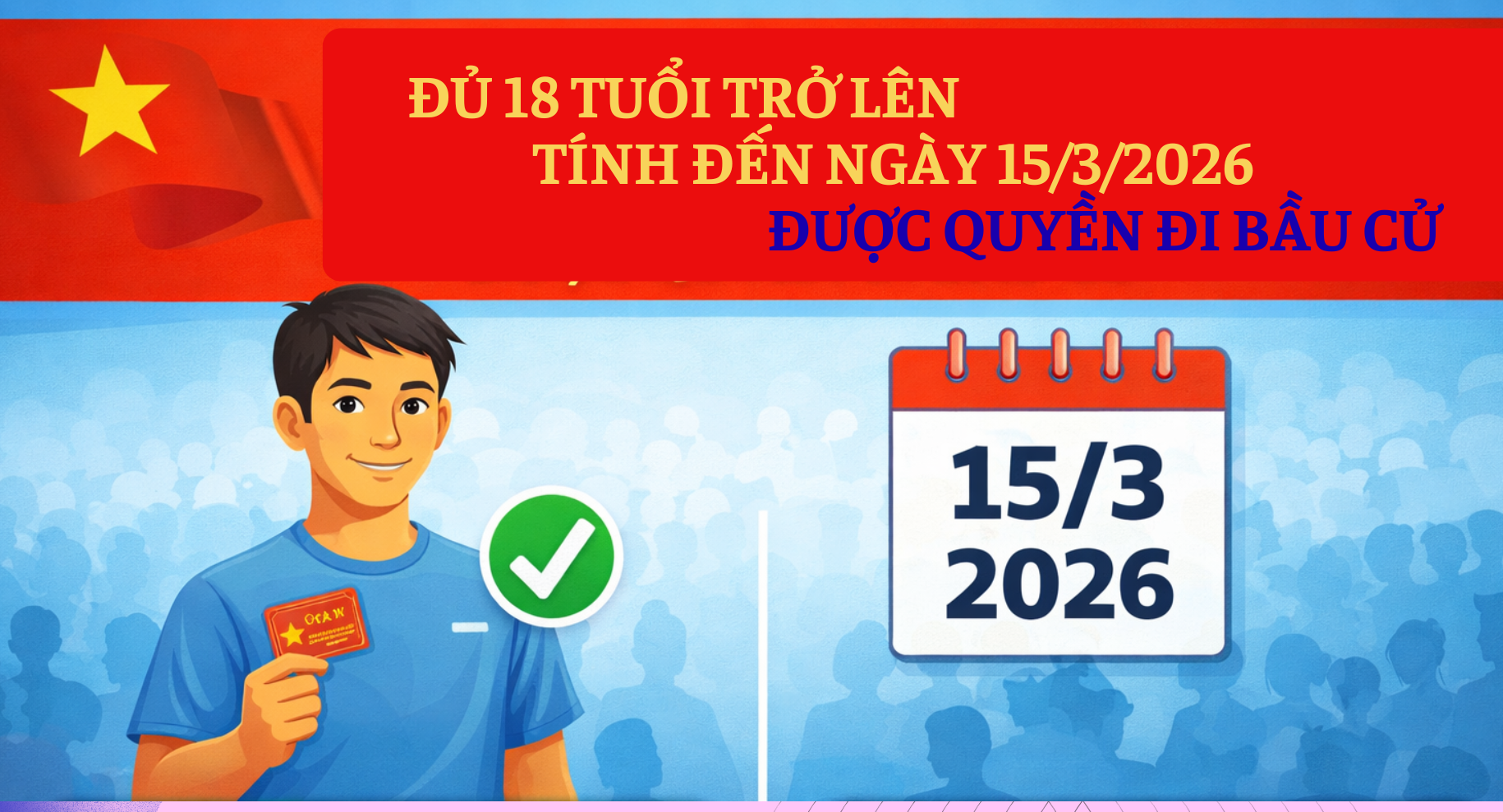 Điều kiện về tuổi để đi bầu cử vào ngày 15/3/2026