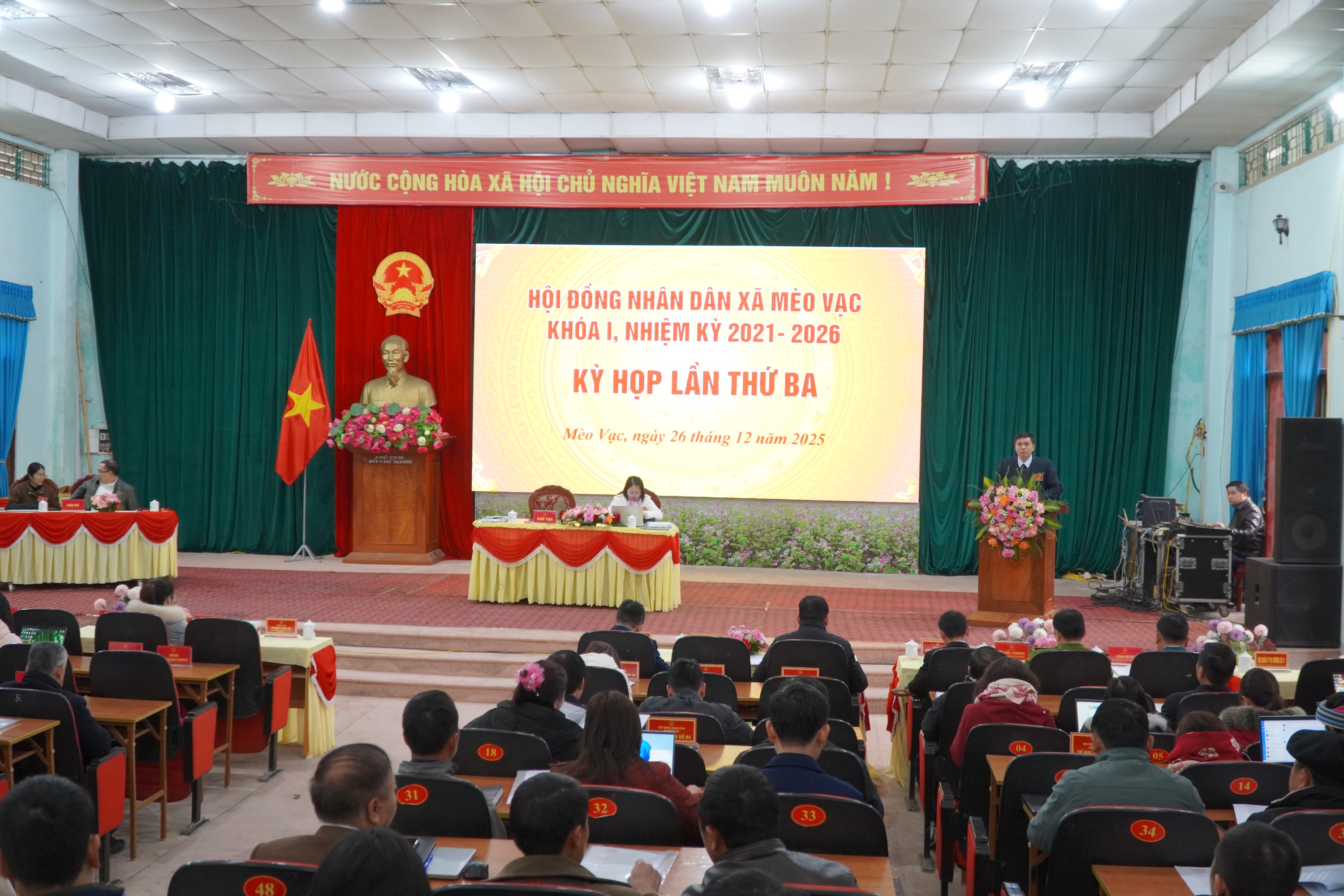 HĐND xã Mèo Vạc khóa I, nhiệm kỳ 2021-2026 tổ chức Kỳ họp thứ Ba (kỳ họp thường lệ) cuối năm 2025