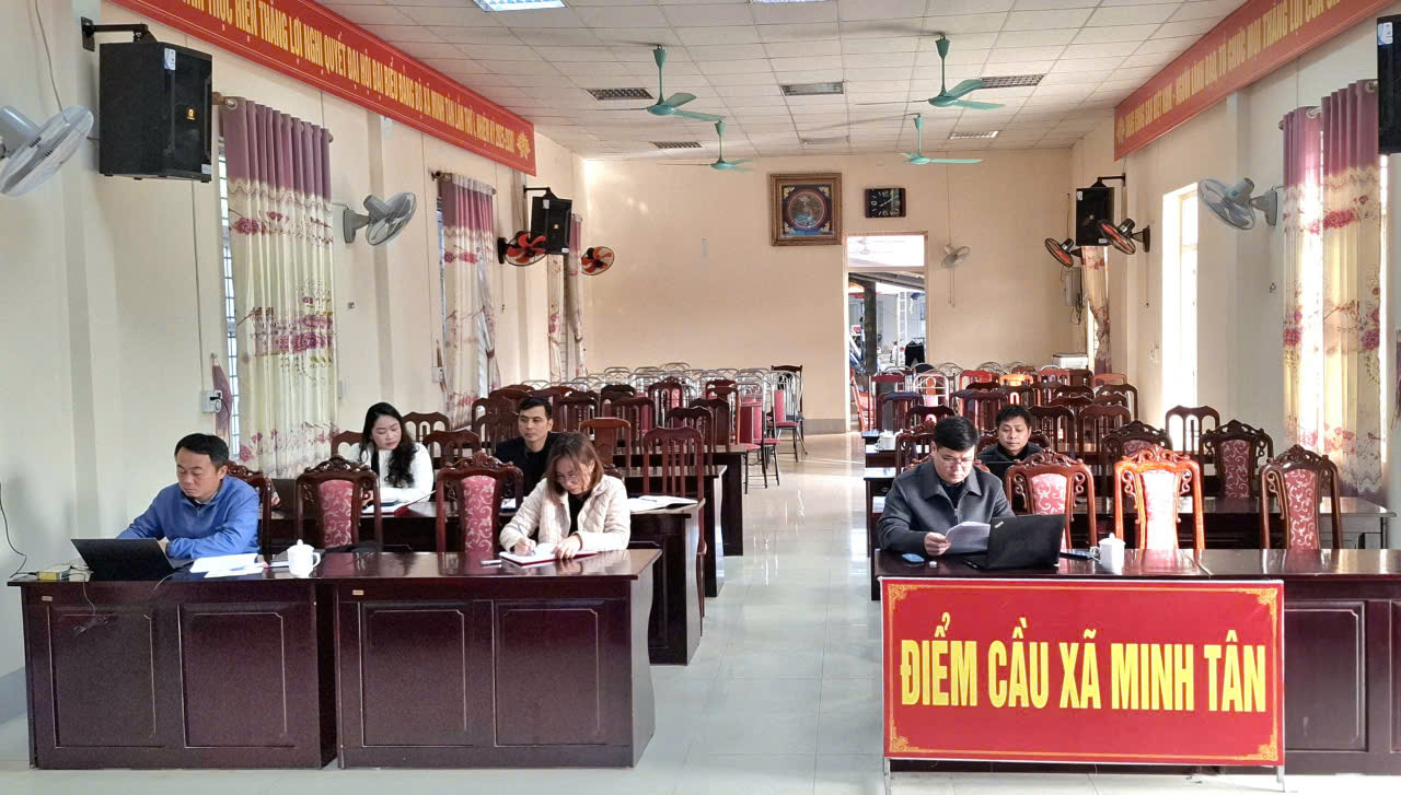 Văn phòng Đảng ủy xã Minh Tân tham dự Hội nghị trực tuyến toàn quốc về công tác văn phòng Tỉnh ủy, Thành ủy