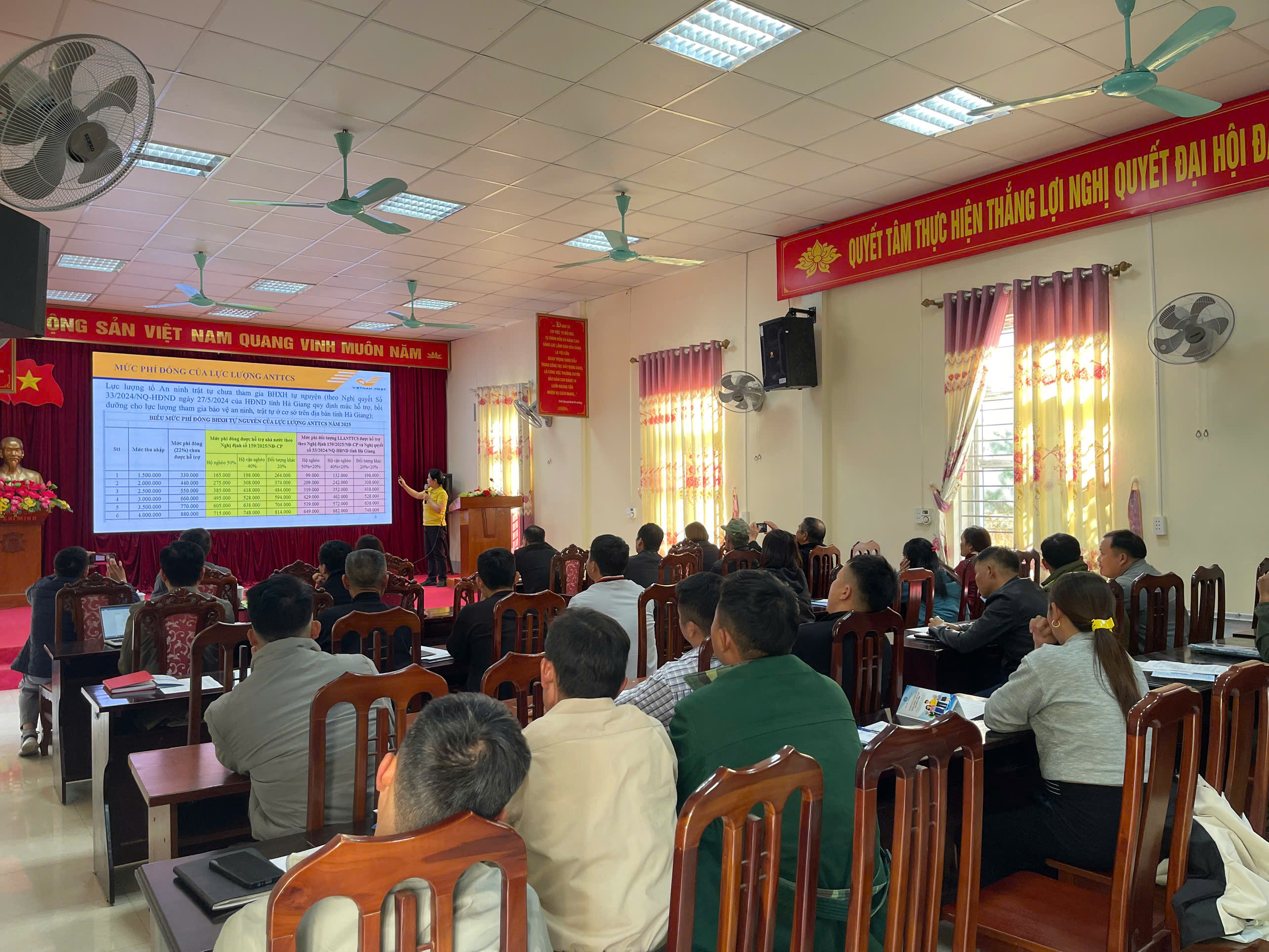 XÃ MINH TÂN TỔ CHỨC HỘI NGHỊ TRUYỀN THÔNG, TƯ VẤN, ĐỐI THOẠI CHÍNH SÁCH BHXH, BHYT NĂM 2025