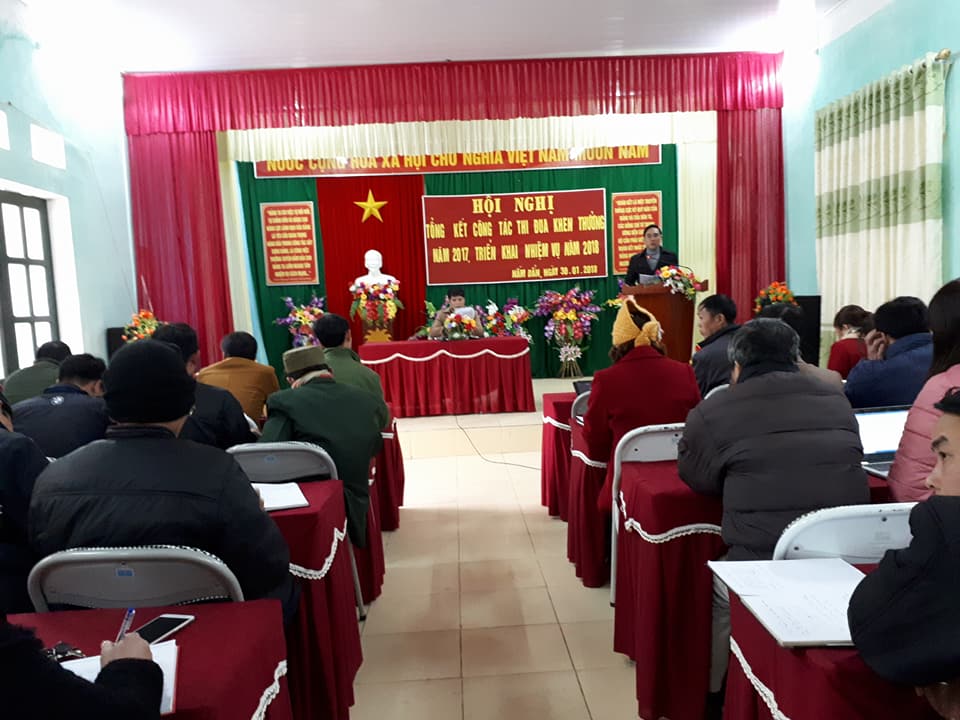Xã Nấm Dẩn - Tổng kết phong trào thi đua, khen thưởng năm 2017,  triển khai nhiệm vụ năm 2018
