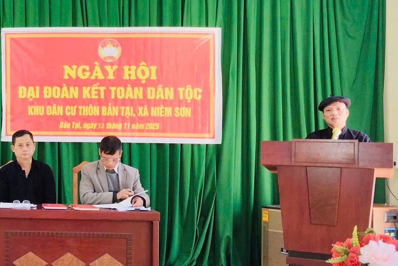 Xã Niêm Sơn tổ chức thành công Ngày hội Đại đoàn kết toàn dân tộc năm 2025 tại 20/20 thôn