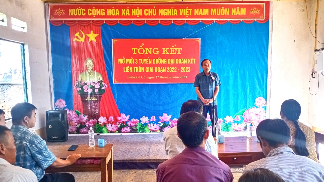 Tổng kết khánh thành đường giao thông liên thôn tại Thôn Pố Cố, xã Thèn Phàng
