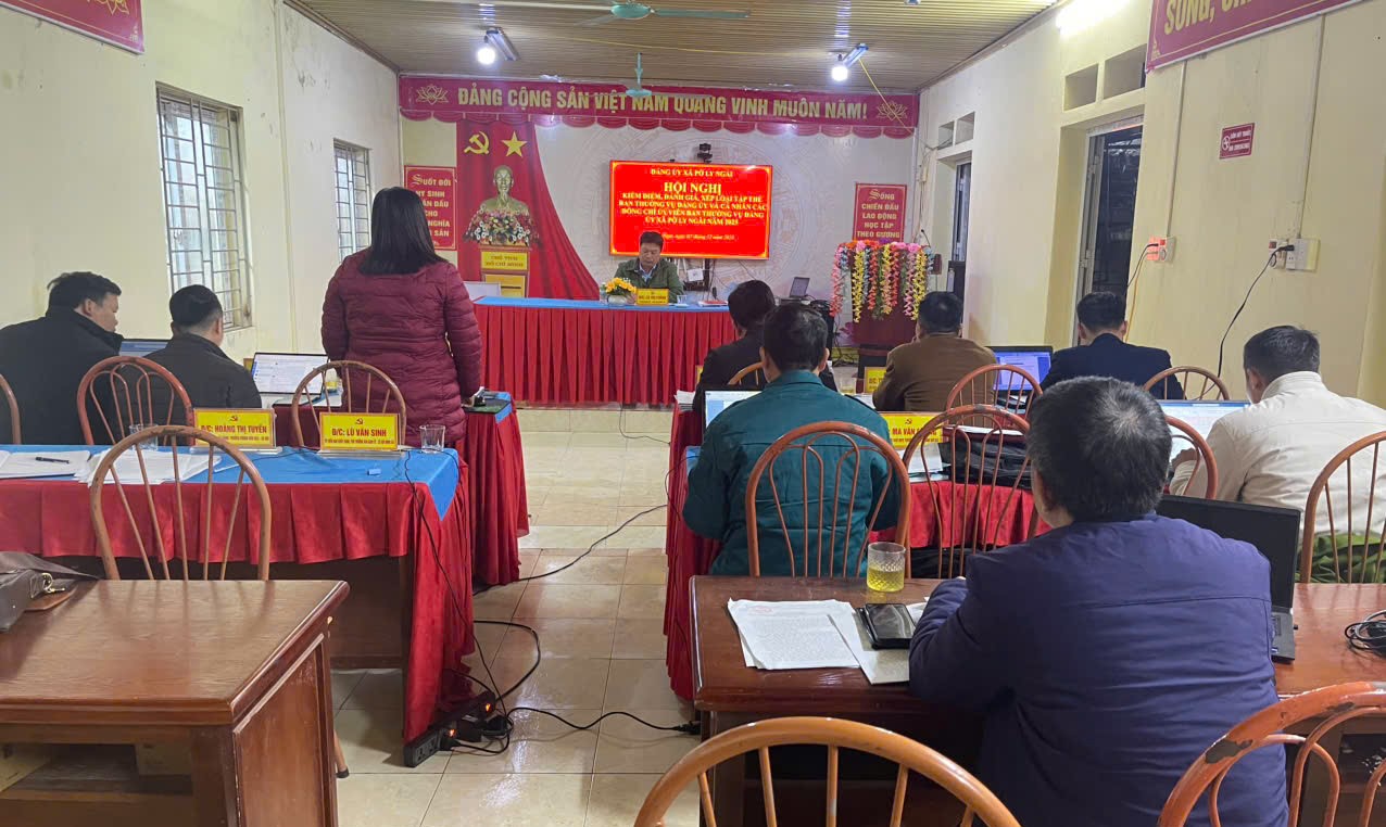 Xã Pờ Ly Ngài kiểm điểm đánh giá, xếp loại tập thể và cá nhân BTV Đảng ủy