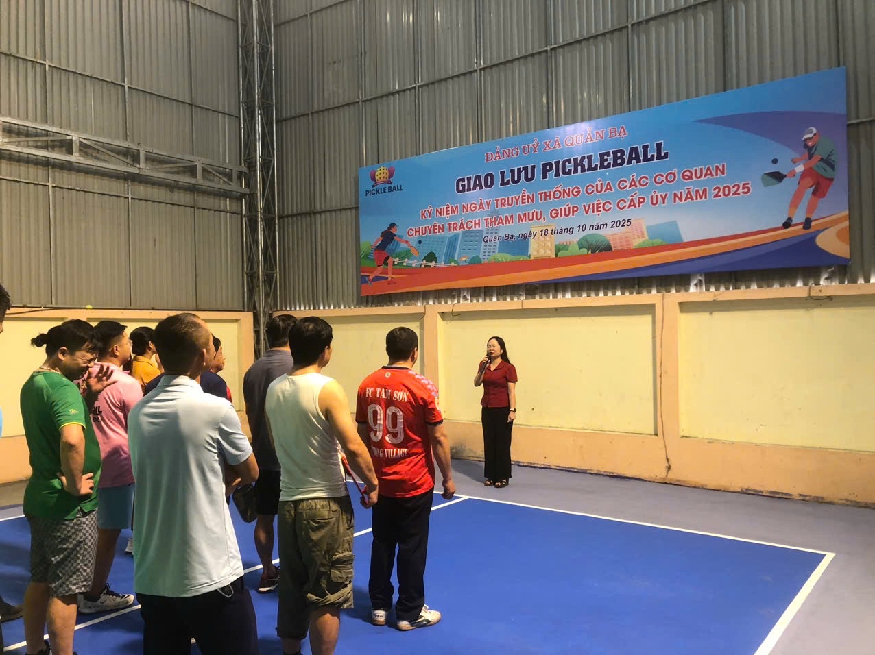 Giao lưu Pickleball nhân kỷ niệm các ngày truyền thống của các cơ quan tham mưu, giúp việc cấp ủy xã Quản Bạ năm 2025