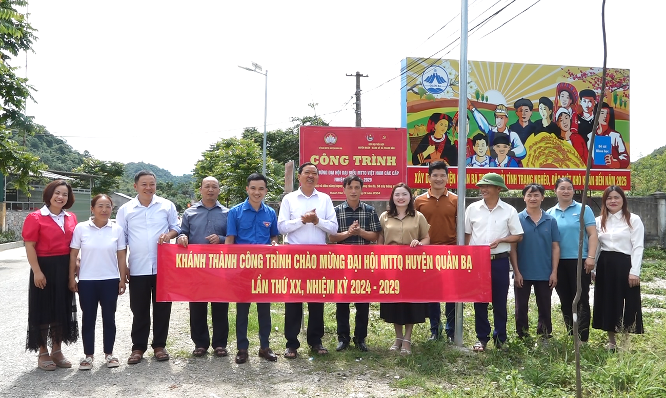 Quản Bạ: Khánh thành công trình chào mừng Đại hội đại biểu MTTQ VN huyện nhiệm kỳ 2024- 2029.