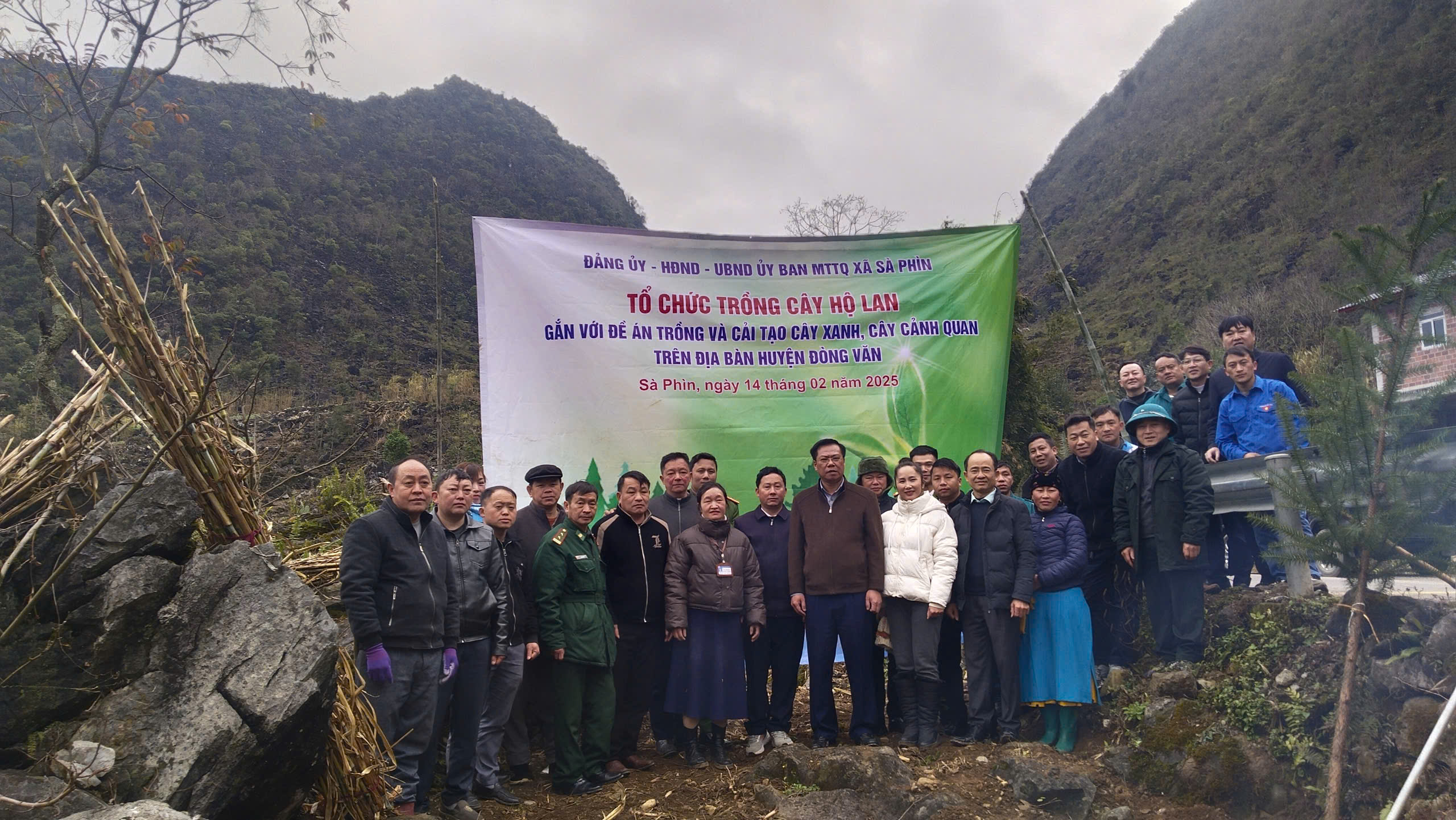 SÀ PHÌN TỔ CHỨC TRỒNG CÂY HỘ LAN THEO TUYẾN ĐƯỜNG QUỐC LỘ 4C