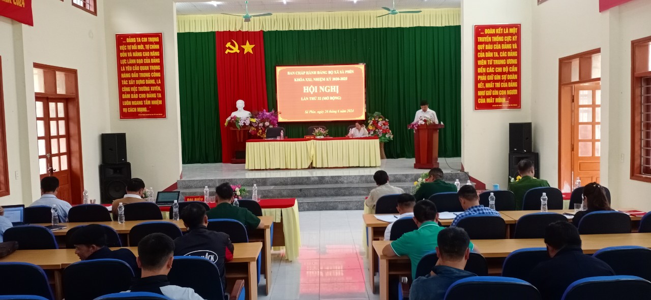HỘI NGHỊ BAN CHẤP HÀNH ĐẢNG BỘ XÃ SÀ PHÌN LẦN THỨ 32 (MỞ RỘNG), KHÓA XXI, NHIỆM KỲ 2020-2025