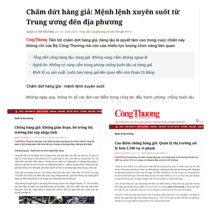 Không chỉ dừng ở đưa tin, một số tờ báo còn tổ chức các chiến dịch truyền thông chuyên đề về cuộc đấu tranh chống hàng giả