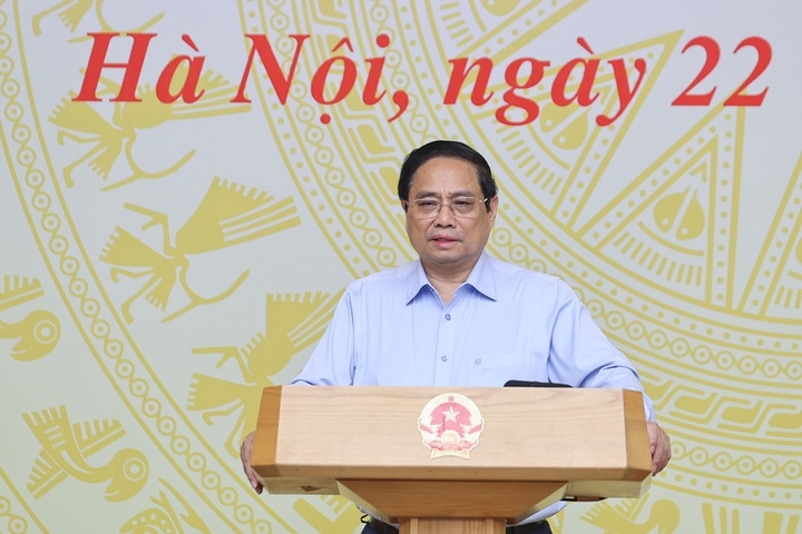 Thủ tướng Phạm Minh Chính nhấn mạnh không vì triển khai chính quyền địa phương 2 cấp mà ảnh hưởng tới các công việc - Ảnh: VGP/Nhật Bắc
