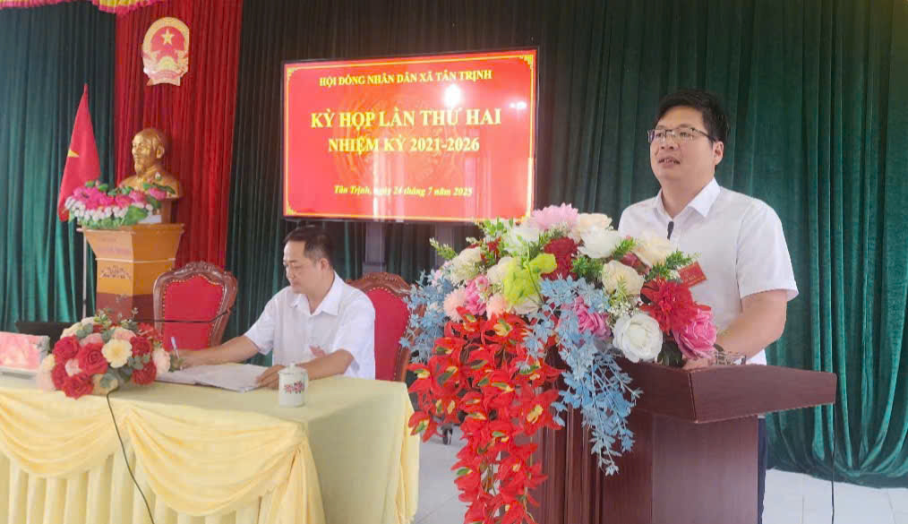 HỘI ĐỒNG NHÂN DÂN XÃ TÂN TRỊNH TỔ CHỨC KỲ HỌP THỨ HAI, NHIỆM KỲ 2021–2026