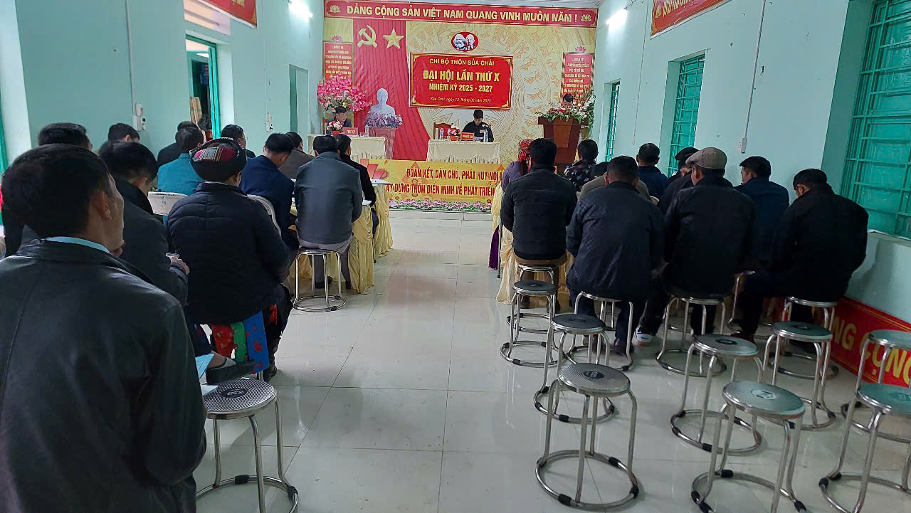 Chi bộ thôn Sủa chải, xã Thắng Mố đã tổ chức Đại hội chi bộ điểm lần thứ X, nhiệm kỳ 2025 - 2027.