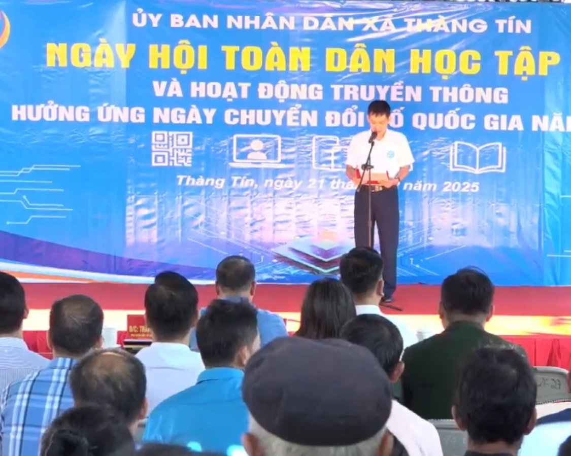 XÃ THÀNG TÍN TỔ CHỨC NGÀY HỘI TOÀN DÂN HỌC TẬP SỐ VÀ HƯỞNG ỨNG NGÀY CHUYỂN ĐỔI SỐ QUỐC GIA NĂM 2025