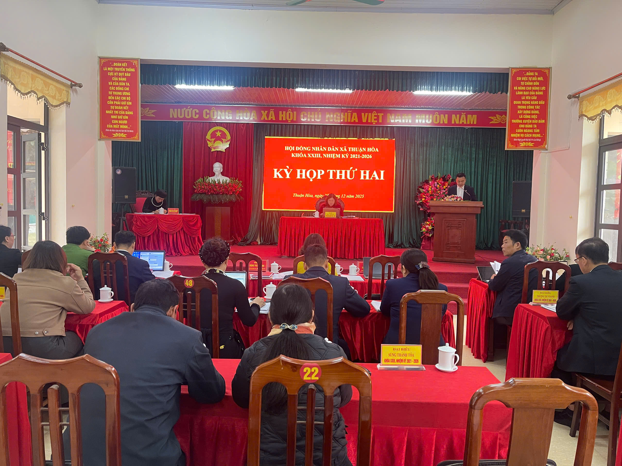 Kỳ họp thứ 2 HĐND xã Thuận Hòa khóa XXIII nhiệm kỳ 2021 – 2026