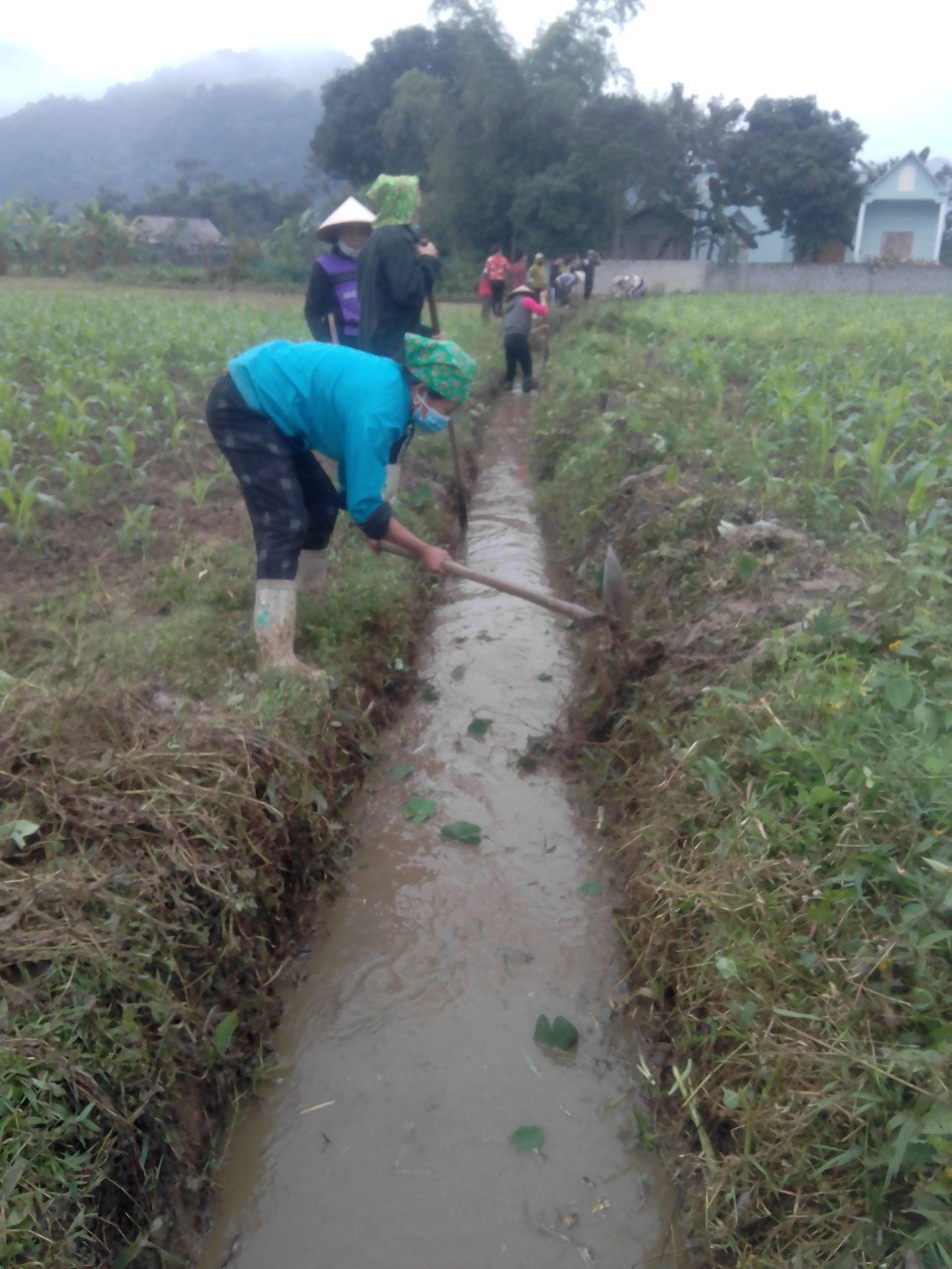 CHI HỘI NÔNG DÂN THÔN NÀ GIÁO KHƠI THÔNG CỐNG RÃNH, NẠO VÉT KÊNH MƯƠNG