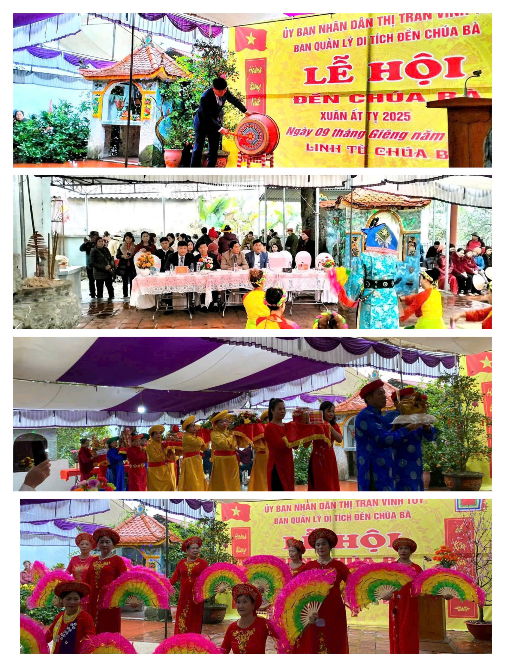 Ban quản lý Đền Chúa bà thị trấn Vĩnh Tuy tổ chức Lễ hội